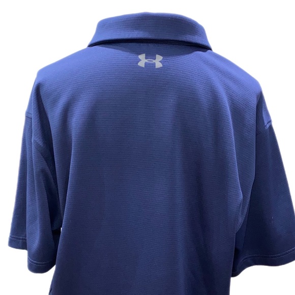 Men’s Under Armour Tech Polo midnight navy/graphite size Large - Picture 3 of 4